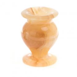Подсвечник церковный из медового оникса 5,2х7,5 см (2х4) — 