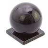 Шар из черного обсидиана 11 см на подставке фото 2 — 