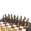 Шахматы "Ренессанс" доска 36х36 см мрамор, лемезит фигуры цвет бронза-золото фото 3 — 