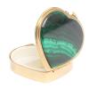 Таблетница "Сердце" на 3 отделения малахит цвет золото фото 2 — 