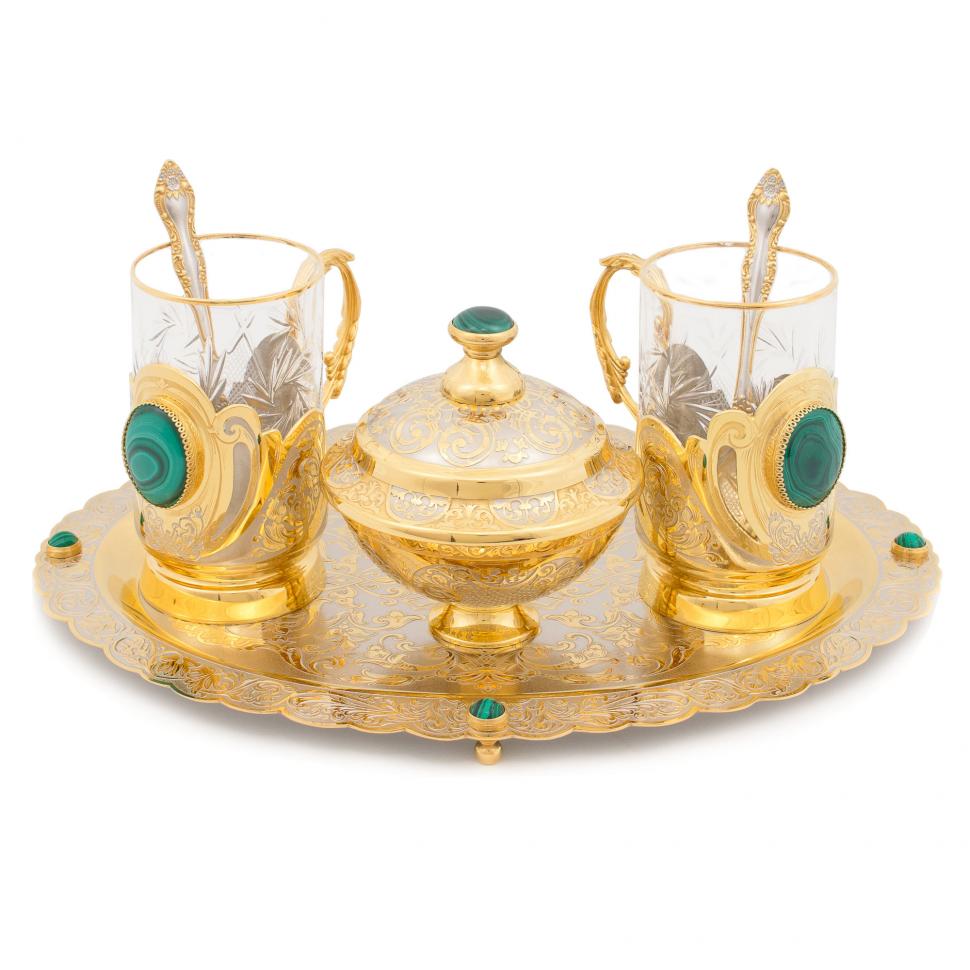 Чайный набор "Малахитовый" в подарочной упаковке Златоуст фото 1 — 