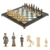 Шахматы подарочные "Камелот" из бронзы и мрамора 40х40 см фото 1 — 