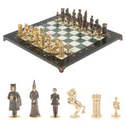 Шахматы подарочные &quot;Камелот&quot; из бронзы и мрамора 40х40 см — 