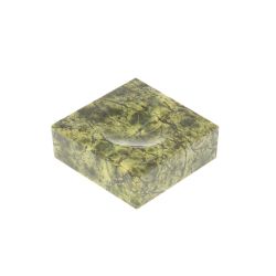 Подставка под шар из светло-зеленого змеевика 4х4х1,5 см — 