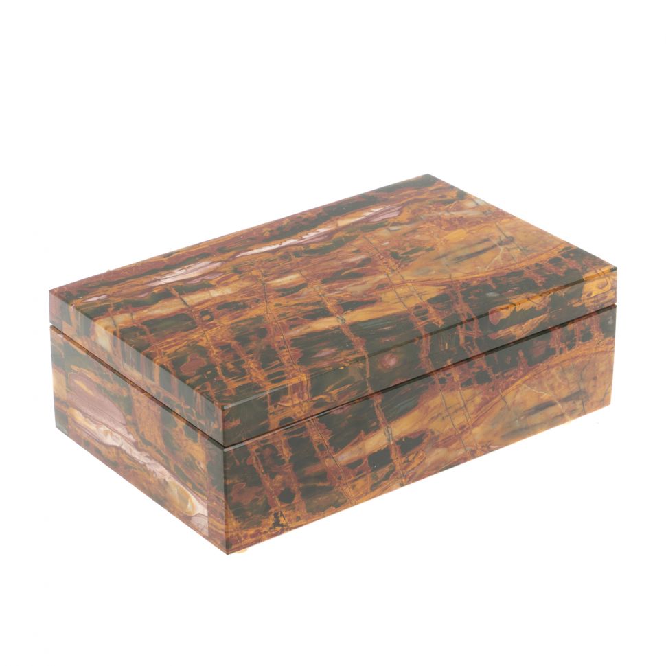 Шкатулка из яшмы 16,2х10,2х6,4 см фото 1 — 