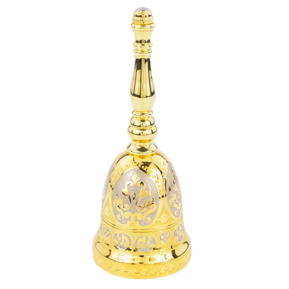 Колокольчик "Сувенирный" с фианитом в подарочной упаковке Златоуст фото 1 — 