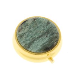 Таблетница на 3 отсека камень парагонит цвет золото — 