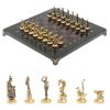 Шахматы "Итальянская война" фигуры бронза доска 28х28 см из лемезита фото 1 — 