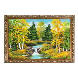 Картина &quot;Осенний пейзаж&quot; багет 40х60см, каменная крошка — 