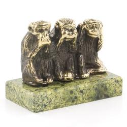 Обезьянки &quot;Мудрые&quot; змеевик — 