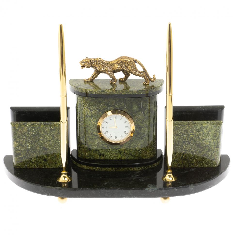 Письменный прибор "Гепард" из змеевика фото 1 — 