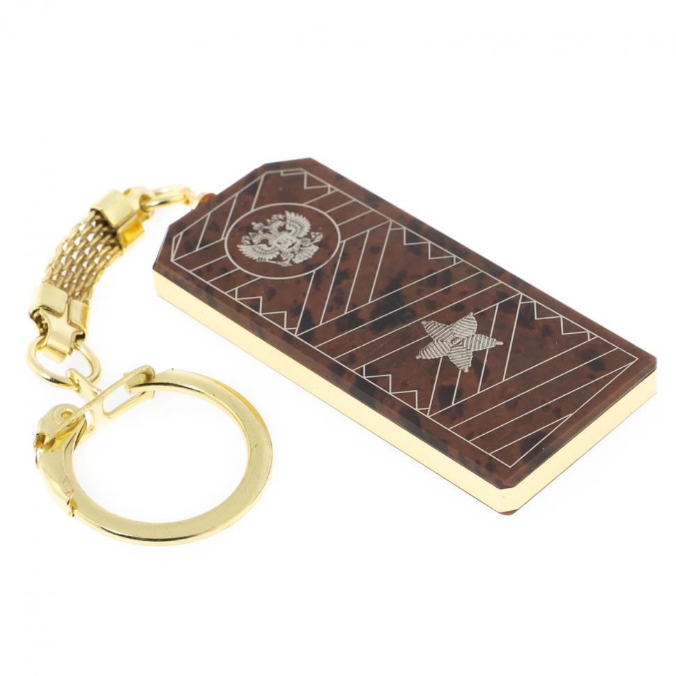 Брелок погон "Генерал" камень обсидиан фото 1 — 