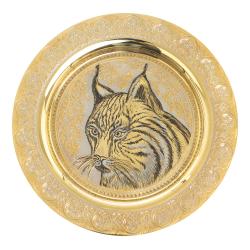 Тарелка с гравюрой &quot;Рысь&quot; 22,5 см Златоуст — 