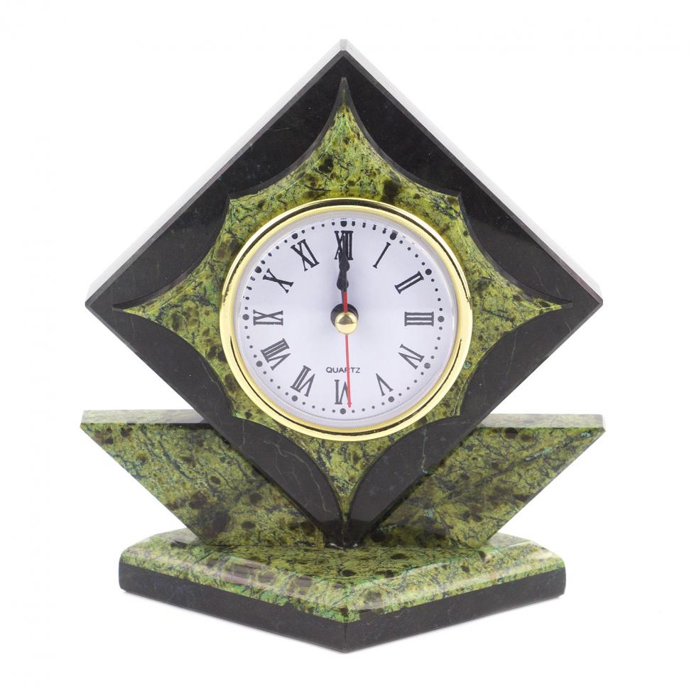 Настольные часы "Звезда" камень змеевик фото 1 — 