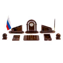 Настольный набор &quot;Гренада&quot; коричневый обсидиан — 