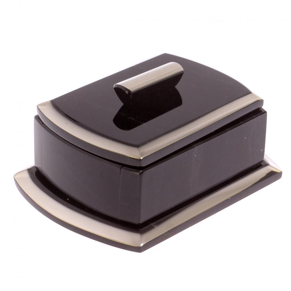 Шкатулка из черного обсидиана "Оригинал" 14,5х11,5х6,5 см фото 1 — 