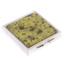 Таблетница на 4 отделения из змеевика цвет серебро — 