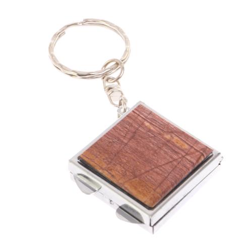 Складное зеркало брелок из яшмы квадратное фото 1 — 