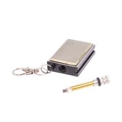 Брелок огниво &quot;Вечная спичка&quot; с накладкой из камня пирит 2,8х1,3х5 см — 
