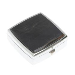 Таблетница на 2 отделения камень соколиный глаз цвет серебро — 