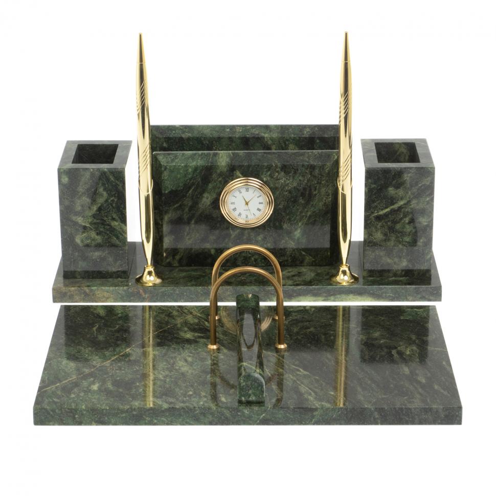 Настольный набор "Советник" из шабровского змеевика фото 1 — 