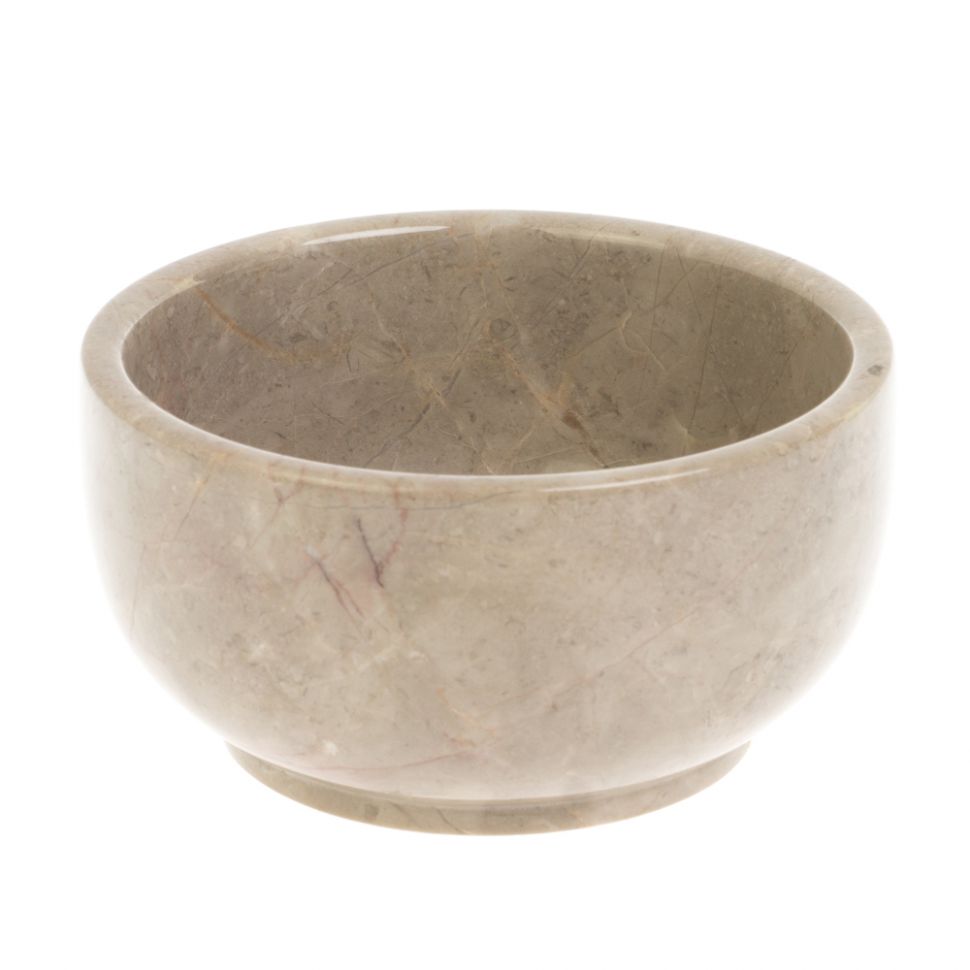 Пиала из бежевого мрамора 260 мл 10,5х10,5х5,5 см фото 1 — 