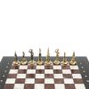 Шахматы "Итальянская война" фигуры бронза доска 28х28 см из мрамора и лемезита фото 5 — 