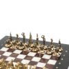Шахматы "Итальянская война" фигуры бронза доска 28х28 см из мрамора и лемезита фото 3 — 