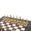 Шахматы "Итальянская война" фигуры бронза доска 28х28 см из мрамора и лемезита фото 4 — 