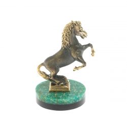 Статуэтка &quot;Конь на дыбах&quot; на подставке из амазонита 5х4,5х7,5 см — 