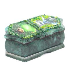 Шкатулка с двумя отделениями &quot;Хозяйка медной горы / Березки&quot; 20х10х7,5 см — 