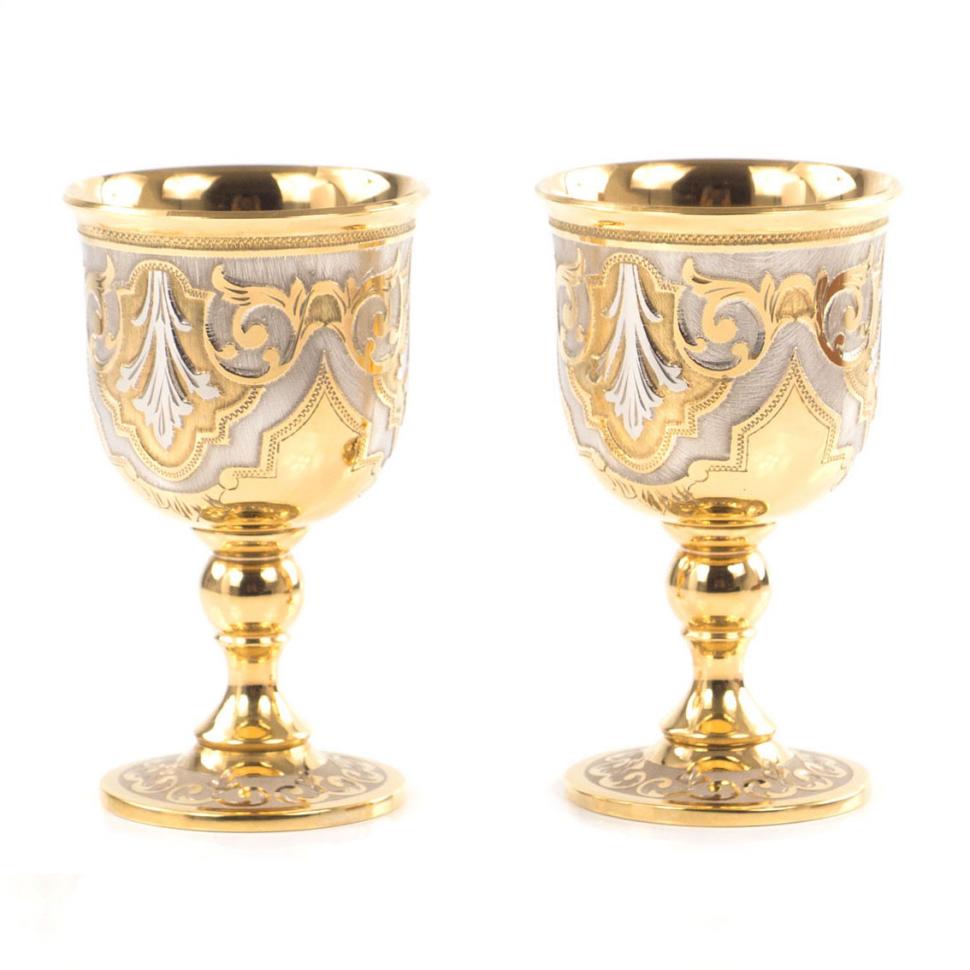 Набор для ликера "Дуэт" 2 рюмки на ножке в подарочной упаковке Златоуст фото 1 — 