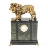 Настольные часы "Гордый лев" из шабровского змеевика фото 1 — 