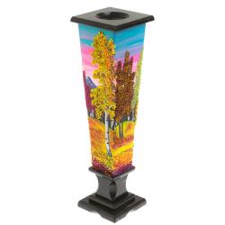 Ваза &quot;Осень&quot; из черного змеевика и каменной крошки — 