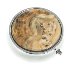 Таблетница с делителем на 3 отсека камень оникс цвет серебро — 