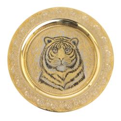Тарелка с гравюрой &quot;Тигр&quot; 22,5 см Златоуст — 