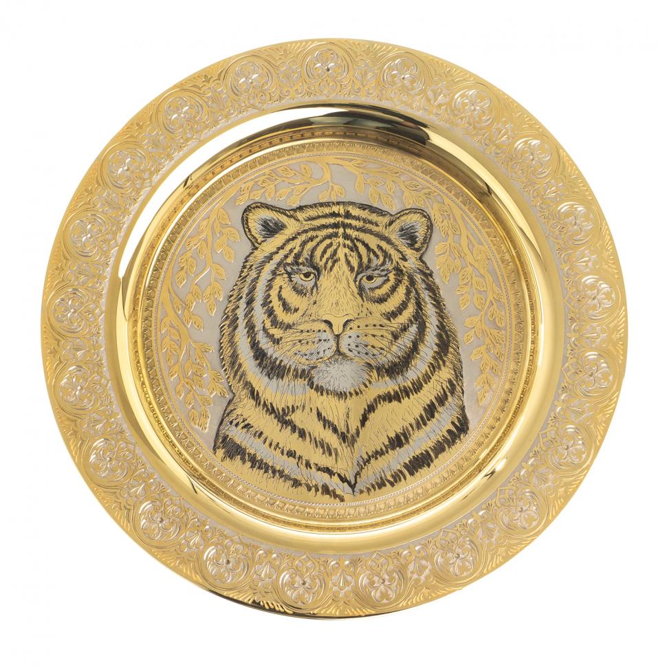 Тарелка с гравюрой "Тигр" 22,5 см Златоуст фото 1 — 