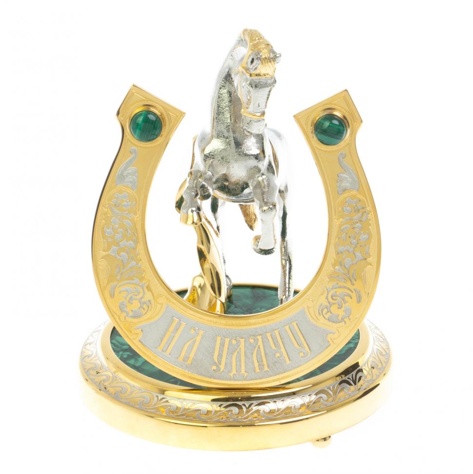 Сувенир "Подкова на удачу" малахит фото 1 — 