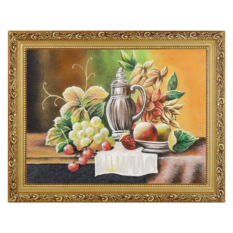 Натюрморт "Фрукты" багет 36х46 см, каменная крошка фото 1 — 