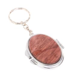 Складное зеркало брелок из яшмы овальное — 