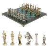 Шахматы "Восточные" доска 40х40 см из змеевика фигуры металл фото 1 — 