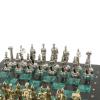 Шахматы "Восточные" доска 40х40 см из змеевика фигуры металл фото 4 — 