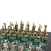 Шахматы "Восточные" доска 40х40 см из змеевика фигуры металл фото 3 — 