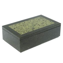 Шкатулка большая из змеевика 25х15х8 см — 