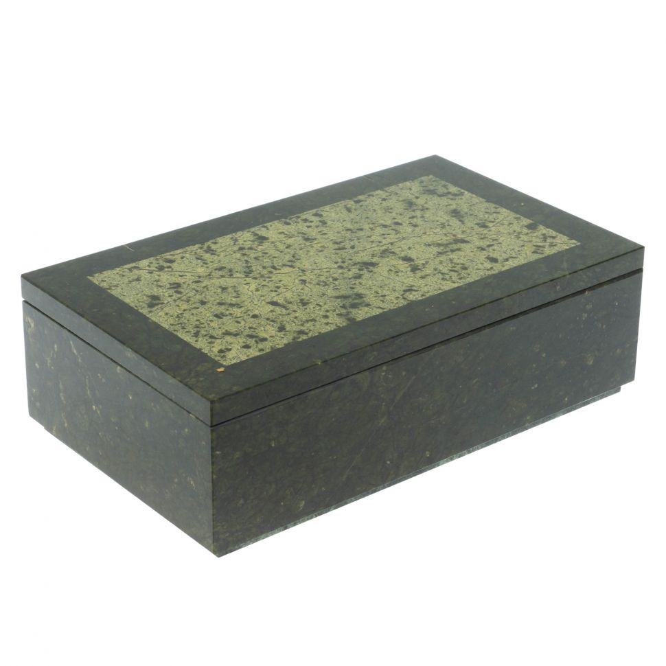 Шкатулка большая из змеевика 25х15х8 см фото 1 — 