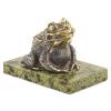 Статуэтка "Жаба" змеевик бронза фото 1 — 