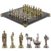 Шахматы подарочные "Троянская война" 28х28 см из змеевика фото 1 — 