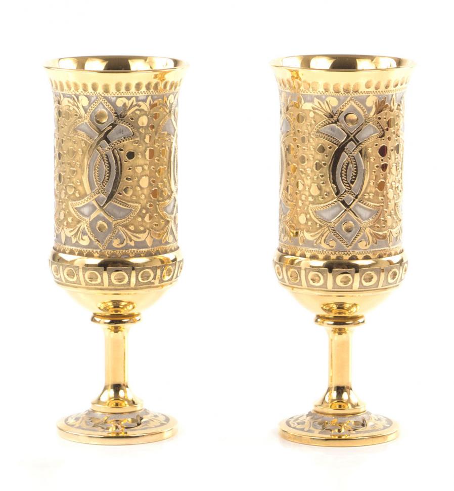 Набор для водки "На двоих" 2 рюмки Златоуст фото 1 — 