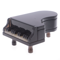 Шкатулка &quot;Рояль&quot; из черного обсидиана — 