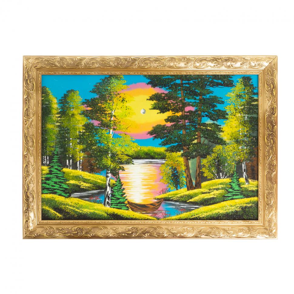 Картина из каменной крошки "Летняя ночь" багет 49х69 см фото 1 — 